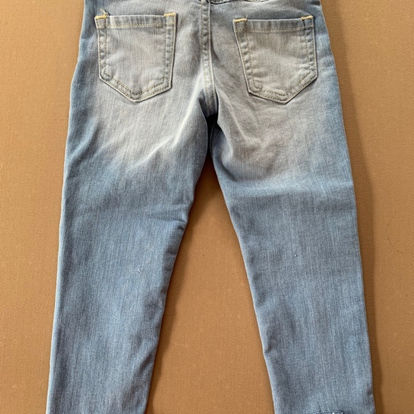 GYMBOREE SKINNY CROPPED JEANS✨EUC✨5SLIM-FRINGE HEM - Picture 2 of 4